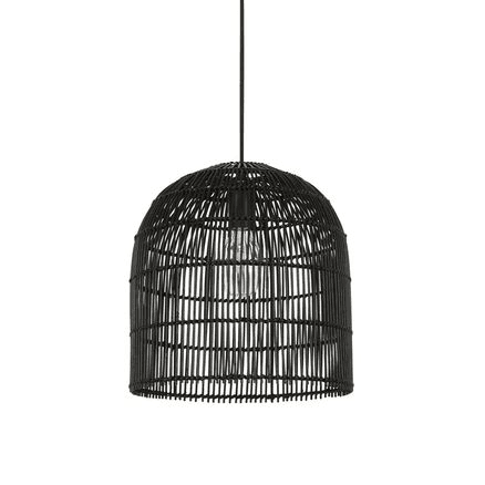 Sienna | Black Rattan Cane Wicker Pendant Light