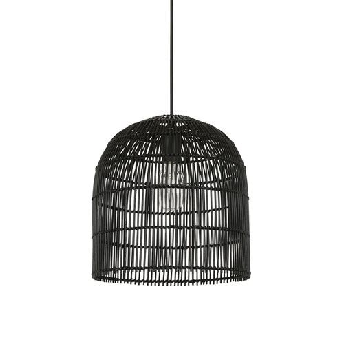 Sienna | Black Rattan Cane Wicker Pendant Light