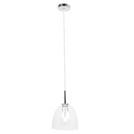 Preston | Glass Pendant Light - Chrome