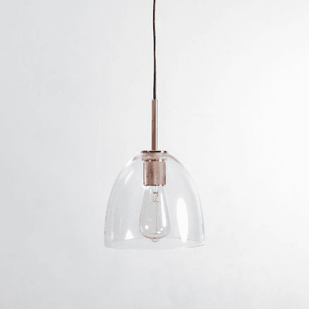 Preston | Glass Pendant Light - Copper