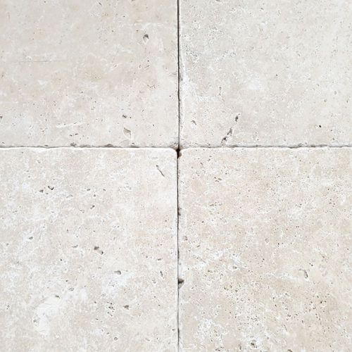 30mm Ivory Travertine Pavers - Tumbled & Unfilled