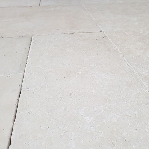 30mm Ivory Travertine French Pattern Pavers