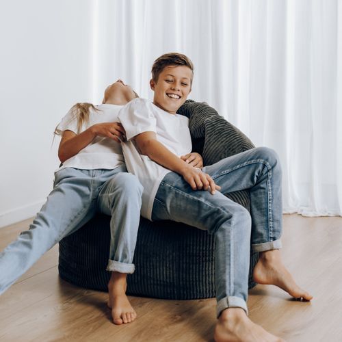 Corduroy Tub Chair | Bean Bag Cover - Charcoal
