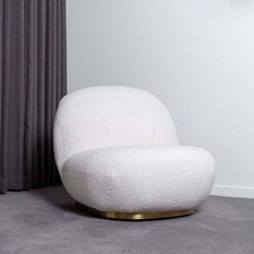 Luxury Occasional Boucle Accent Swivel Chair - Paris