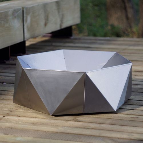 ALFRED RIESS Šešiakampis Stainless Steel Fire Pit