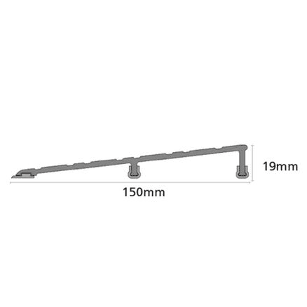 Kilargo IS4077 Threshold Ramp 19mmx150mmx1750mm Clear Anodized IS4077-1750CA