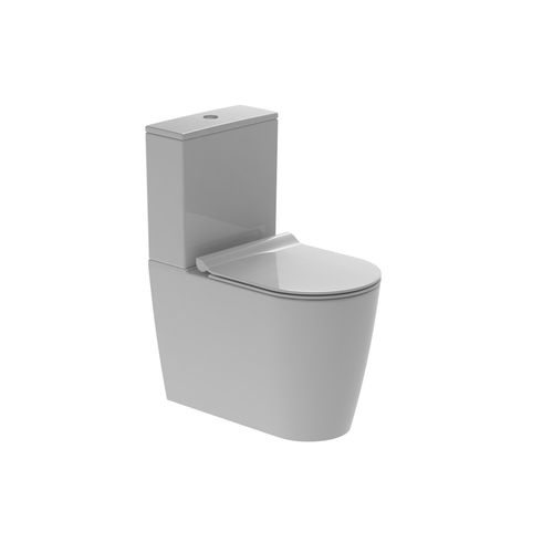 Kube X Rimless Back To Wall Toilet Suite Gloss White Slim Seat