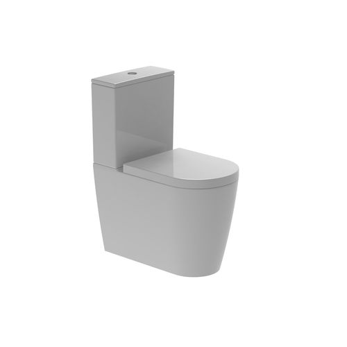 Kube X Rimless Back To Wall Toilet Suite Gloss White Thick Seat