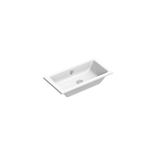 Kube X 80 Inset Basin Gloss White