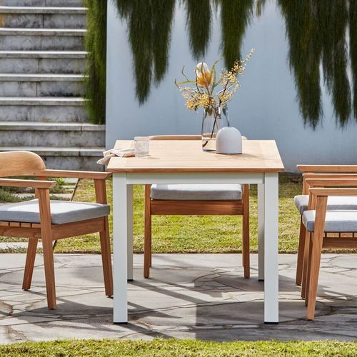 Rome 6 Seater Teak Wood Outdoor Dining Table Set