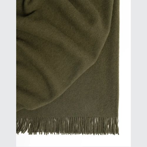 Weave Home Nevis Throw Blanket - Kelp | NZ Lambswool