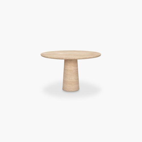 Travertine Kora Round Dining Table