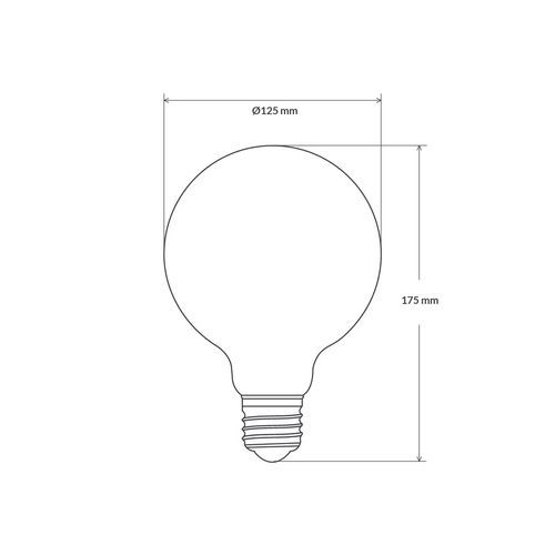 LED Filament Bulb G125