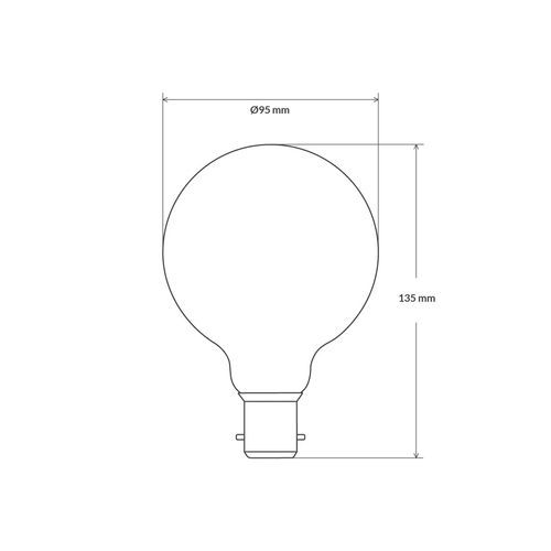 LED Filament Bulb G95 B22