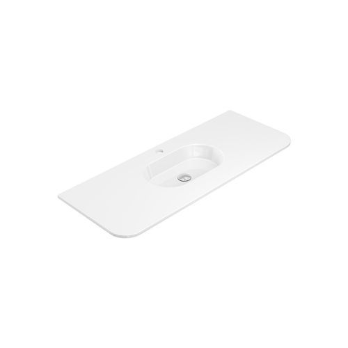 Lola Gloss Full Depth Curved Ceramic Basin Top 1200mm