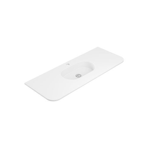 Lola Matte Full Depth Curved Ceramic Basin Top 1200mm