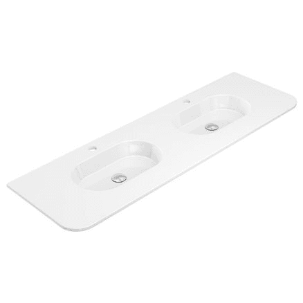 Lola Gloss Full Depth Curved Ceramic Basin Top