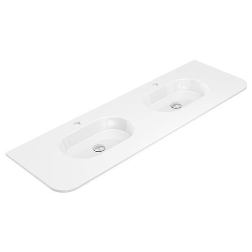 Lola Gloss Full Depth Curved Ceramic Basin Top