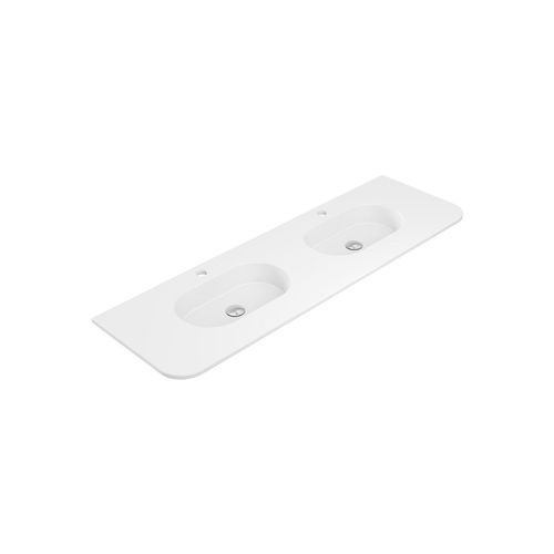 Lola Matte Full Depth Curved Ceramic Basin Top