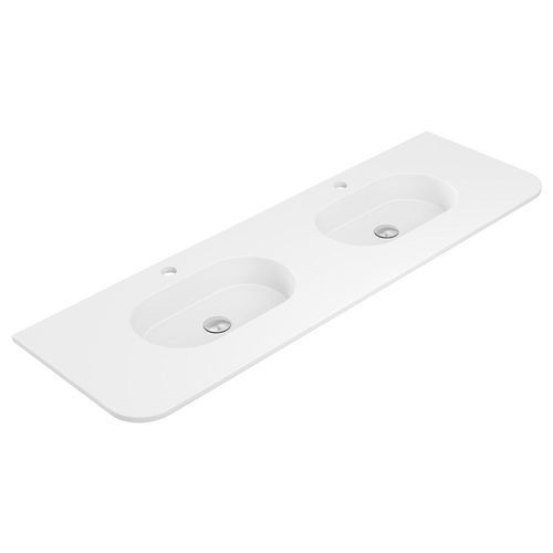 Lola Matte Full Depth Curved Ceramic Basin Top