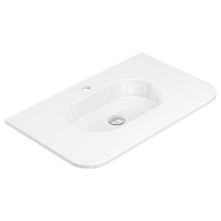 Lola Gloss Full Depth Curved Ceramic Basin Top 750mm
