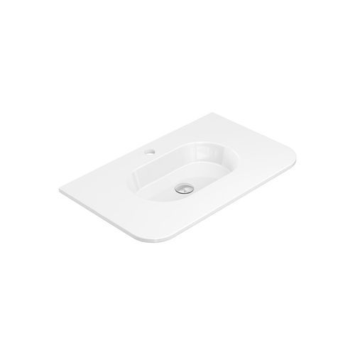 Lola Gloss Full Depth Curved Ceramic Basin Top 750mm