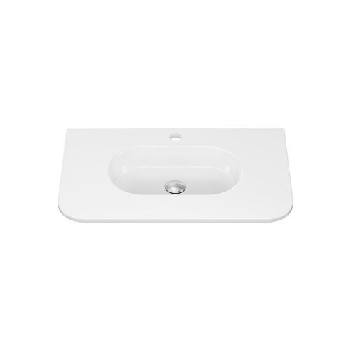 Lola Gloss Full Depth Curved Ceramic Basin Top 750mm