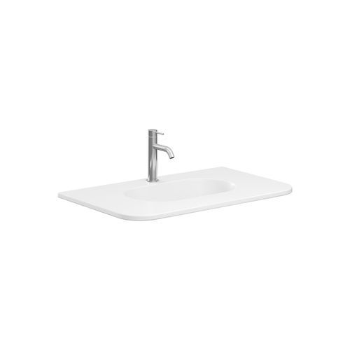 Lola Matte Full Depth Curved Ceramic Basin Top 750mm