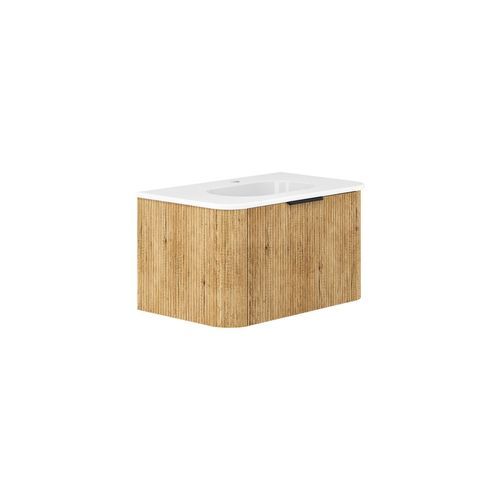 Lola Minka Curved Scandi Oak Wall-Hung Vanity