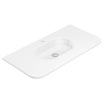 Lola Gloss Full Depth Curved Ceramic Basin Top 900mm