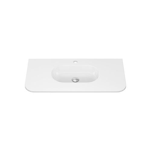 Lola Gloss Full Depth Curved Ceramic Basin Top 900mm