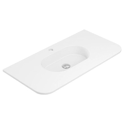 Lola Matte Full Depth Curved Ceramic Basin Top 900mm