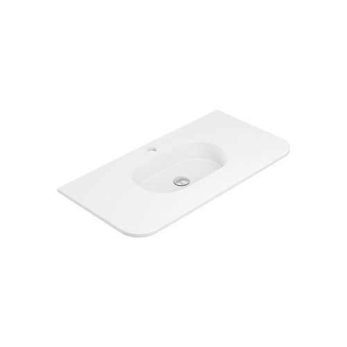 Lola Matte Full Depth Curved Ceramic Basin Top 900mm