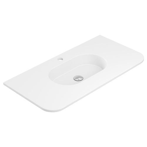Lola Matte Full Depth Curved Ceramic Basin Top 900mm