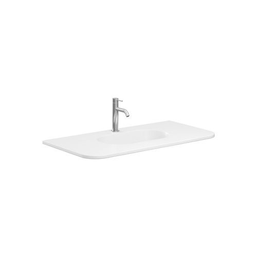 Lola Matte Full Depth Curved Ceramic Basin Top 900mm