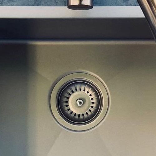 Sink Strainer $ Waste Plug Basket - PVD Brushed Nickel