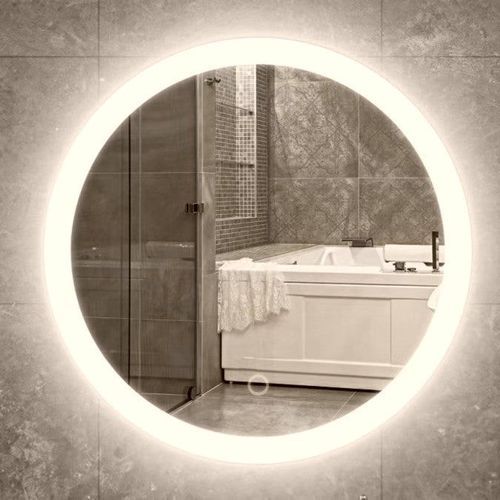 LED Mirror Round backlit with frosted Edge