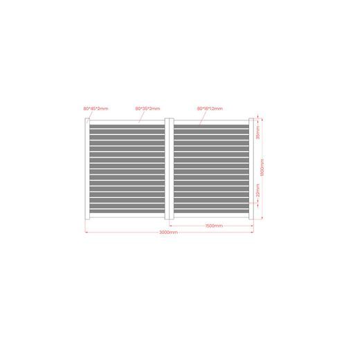 Lincoln Aluminium Privacy Slat Gate