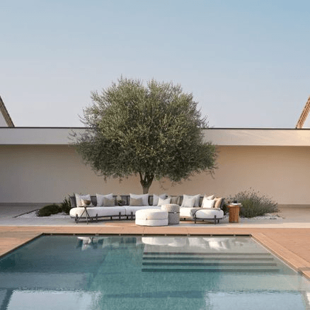 Ponente Outdoor Pouf by Atmosphera