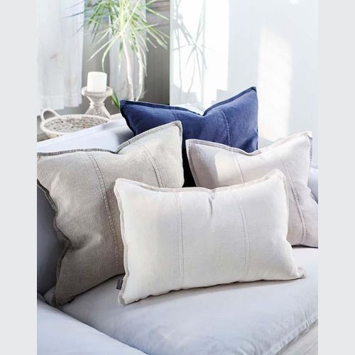 Luca Linen Outdoor Cushion - Navy 60x60