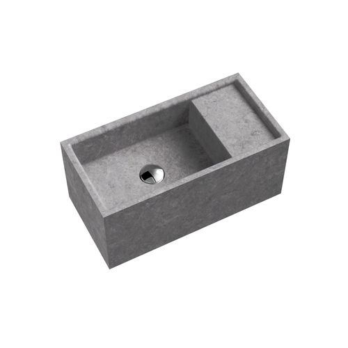Marmo 550 Rectangle Wall Basin Tundra Grey