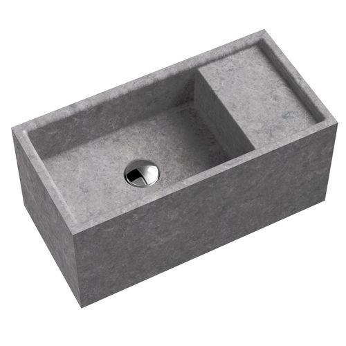 Marmo 550 Rectangle Wall Basin Tundra Grey