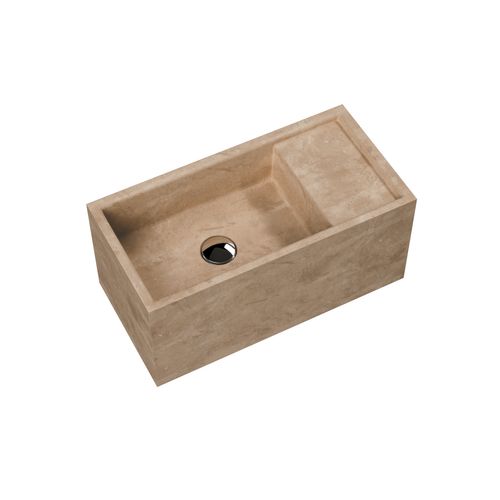 Marmo 550 Rectangle Wall Basin Travertine