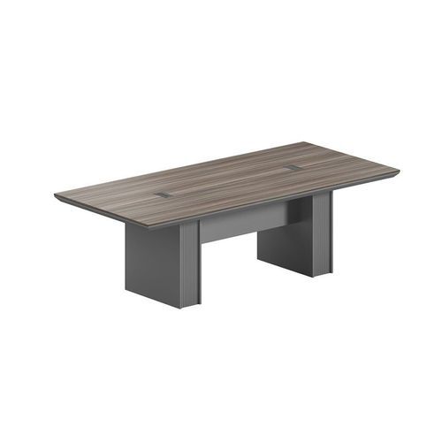 MADDOK Boardroom Table 2.4M - Chocolate & Charcoal Grey
