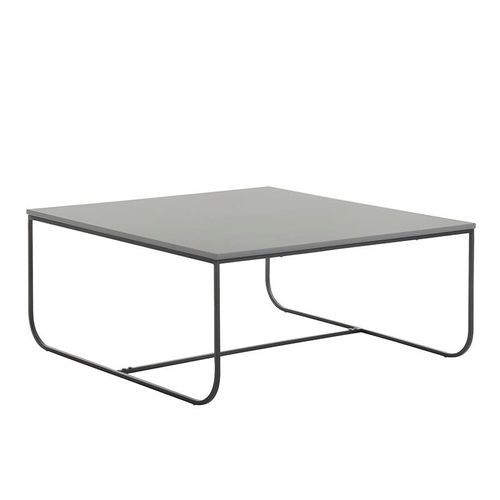 MARIT Coffee Table - 90cm - Grey + Black Metal