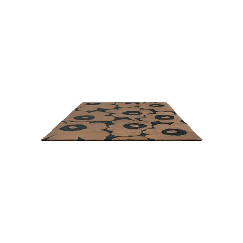 Marimekko Unikko in Rose and Black | Designer Floor Rug