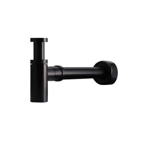 Round Bottle Trap for 32mm basin waste and 40mm outlet - Matte Black