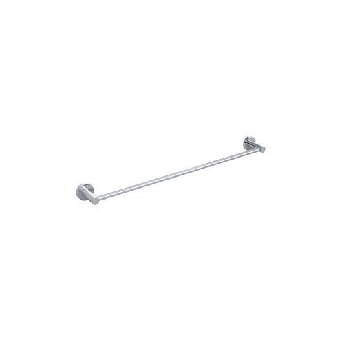 Round Single Towel Rail 600mm - Polished Chrome