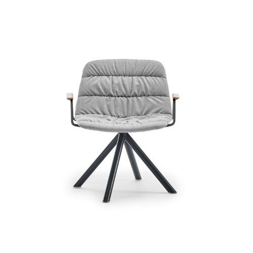 Maarten Lounge Chair - Swivel Base & Soft Upholstery with Arms