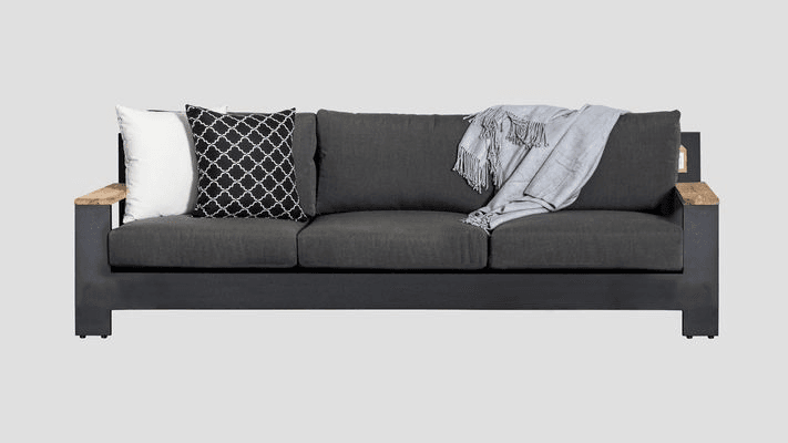 Mackenzie Alu Triple Sofa
